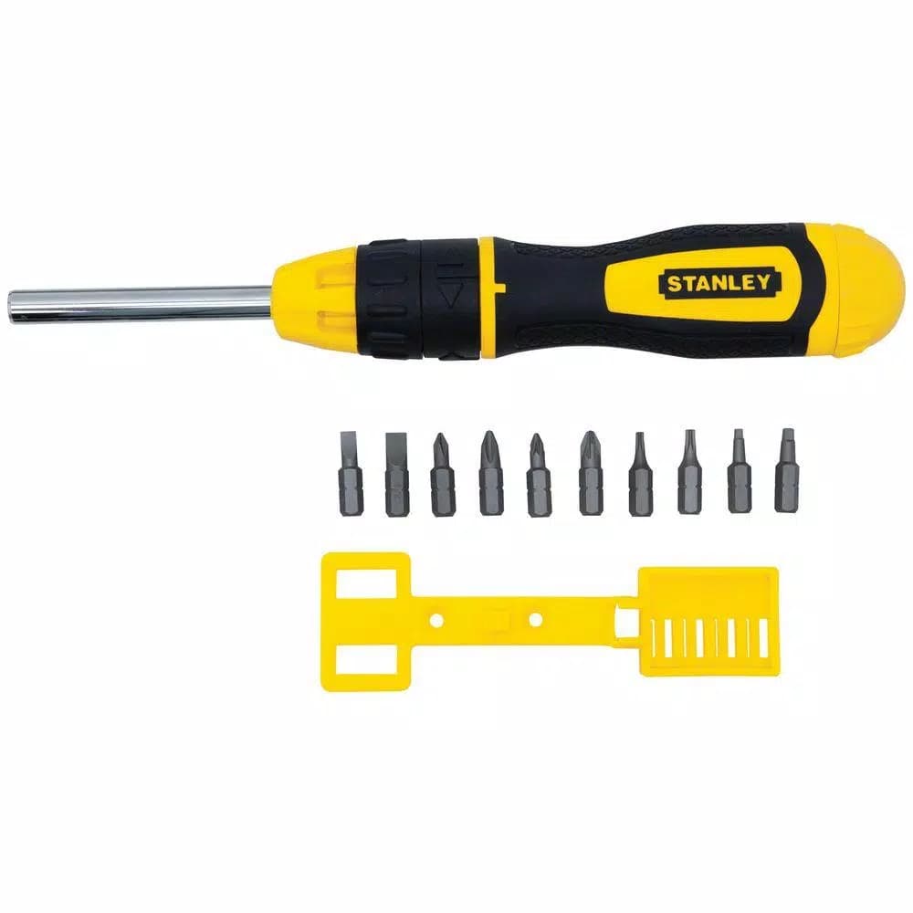 Stanley 3 in. Multi-Bit Ratcheting Screwdriver Set with 10 Bits