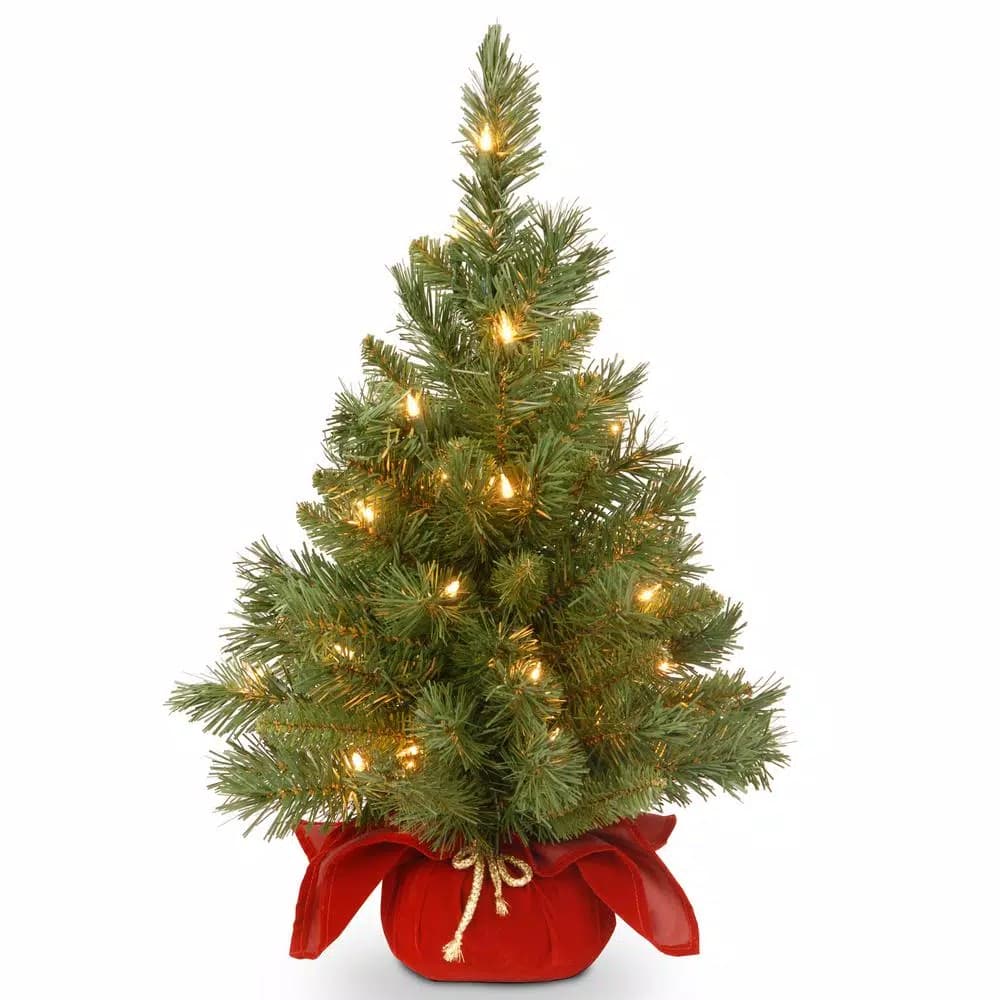 National Tree Company 24 in. Majestic Fir Pre-lit Tabletop Christmas Tree with Warm White LED Lights