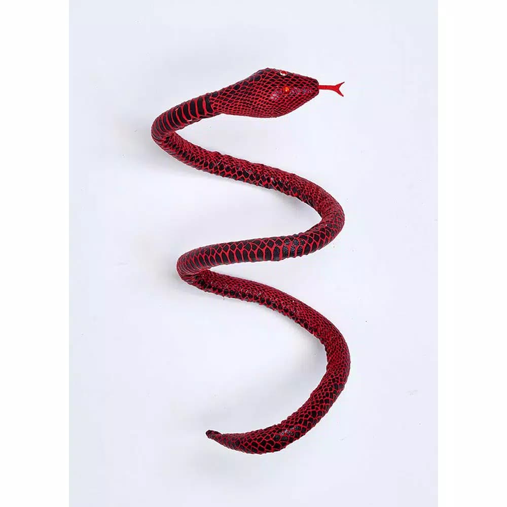Unbranded 40 in. Red Halloween Snake Decor - Set of 6 Bendable Spooky Animal Props