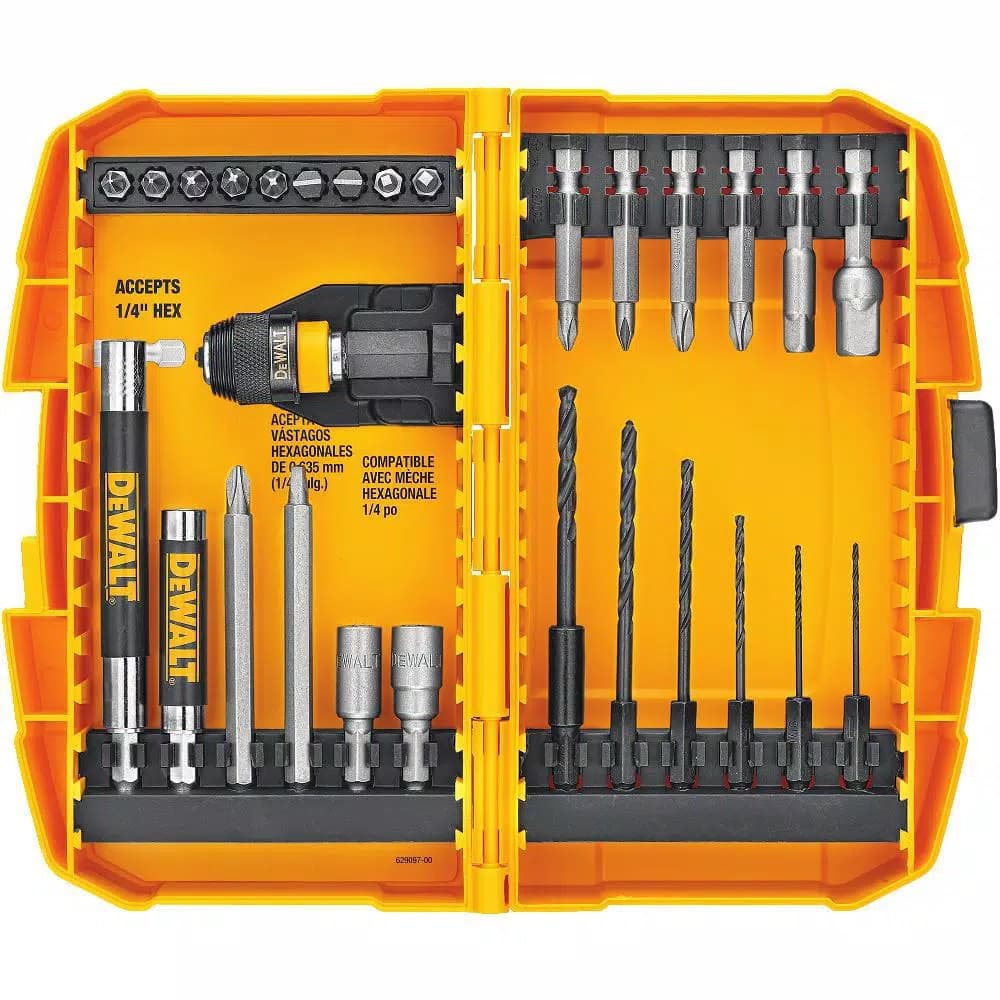 DEWALT 28-Piece Rapid Load Black Oxide Drill Bit Set with Hex-Shank Locking System
