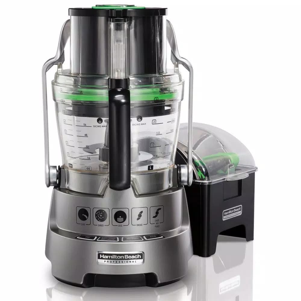 Hamilton Beach Professional 14-Cup Dicing Food Processor, 600W, Grey