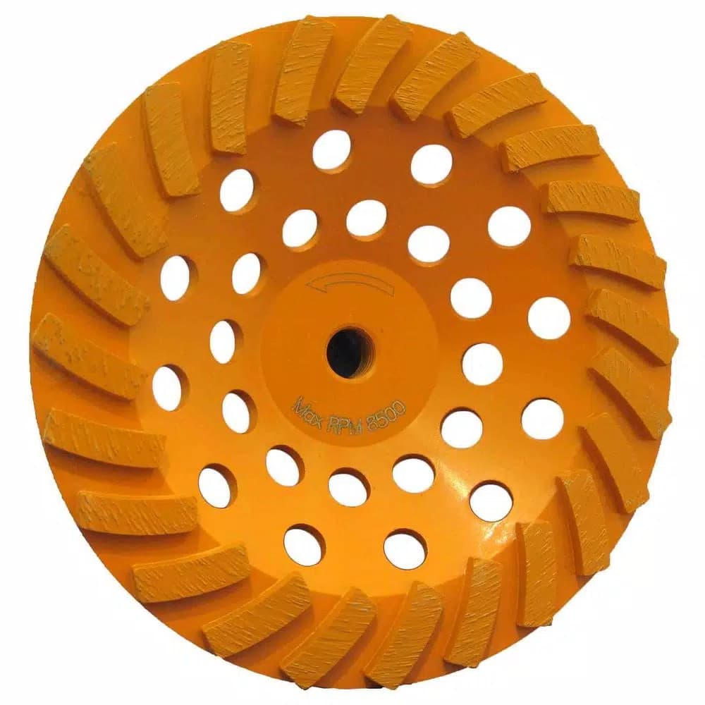 RIDGID 7 in. 24-Segment Turbo Diamond Cup Grinding Wheel