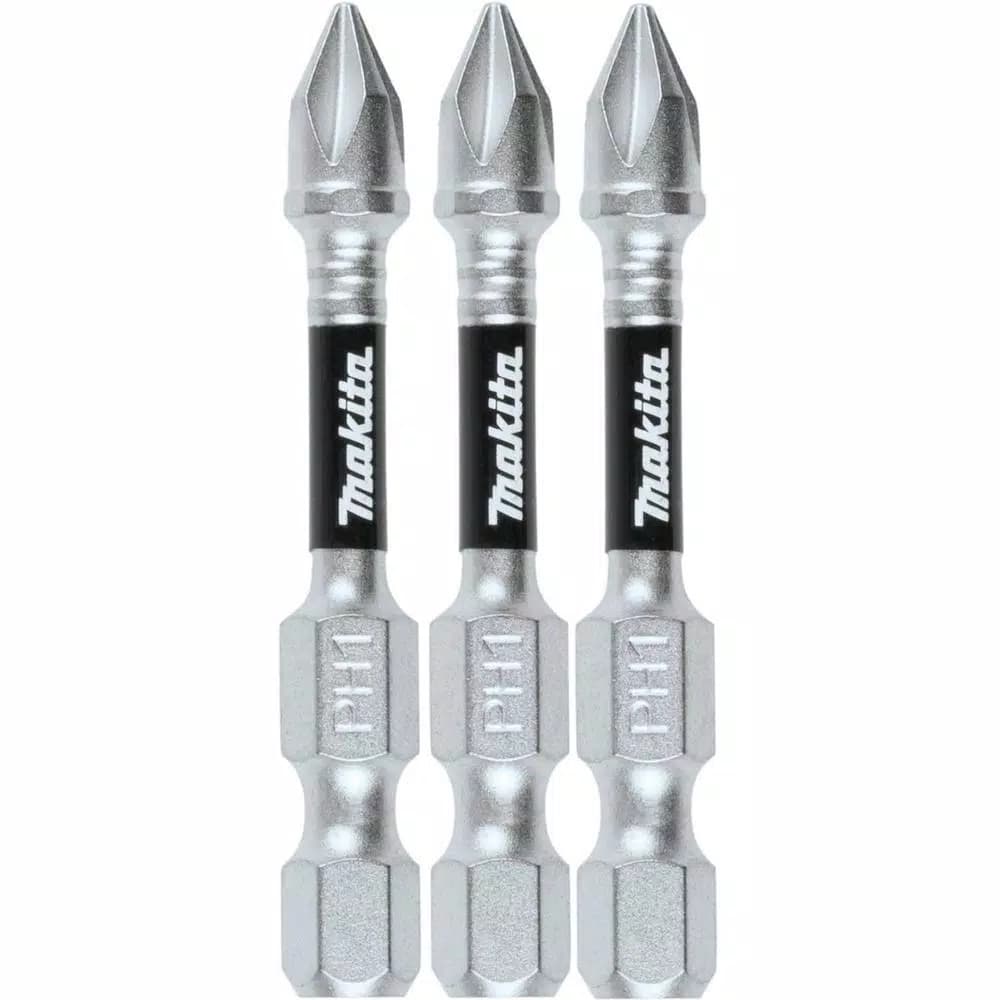 Makita ImpactXPS #1 Phillips 2 in. Power Bits, 3-Pack