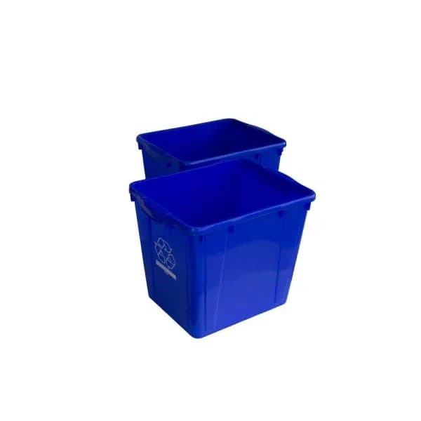 Enviro World 15 Gallon Recycling Bins, Blue, 2-Pack