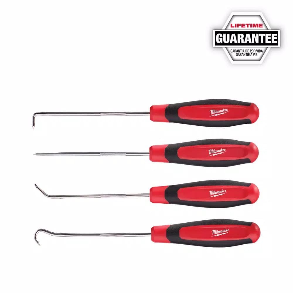 Milwaukee 4-Piece Hook and Pick Set with All-Metal Core