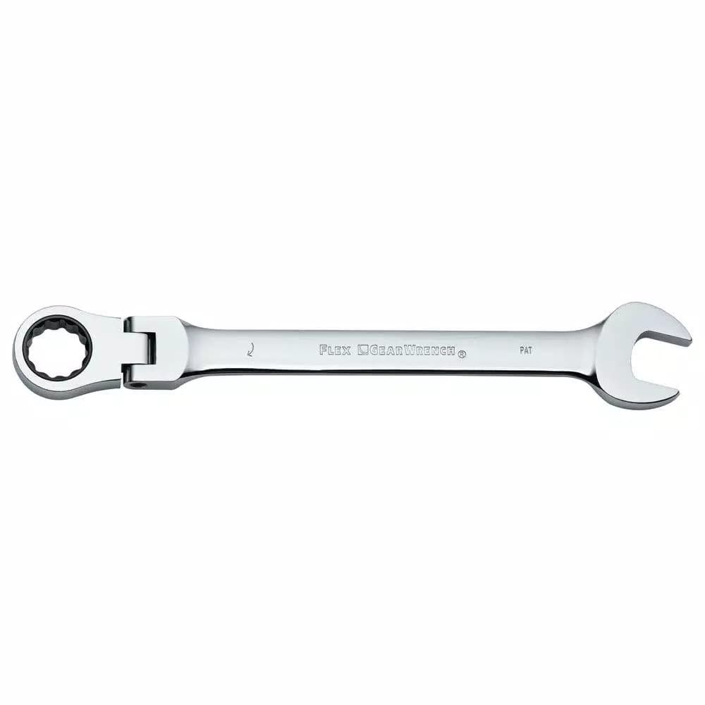 GEARWRENCH 18 mm Flex Head Combination Ratcheting Wrench, 12-Point Metric Steel