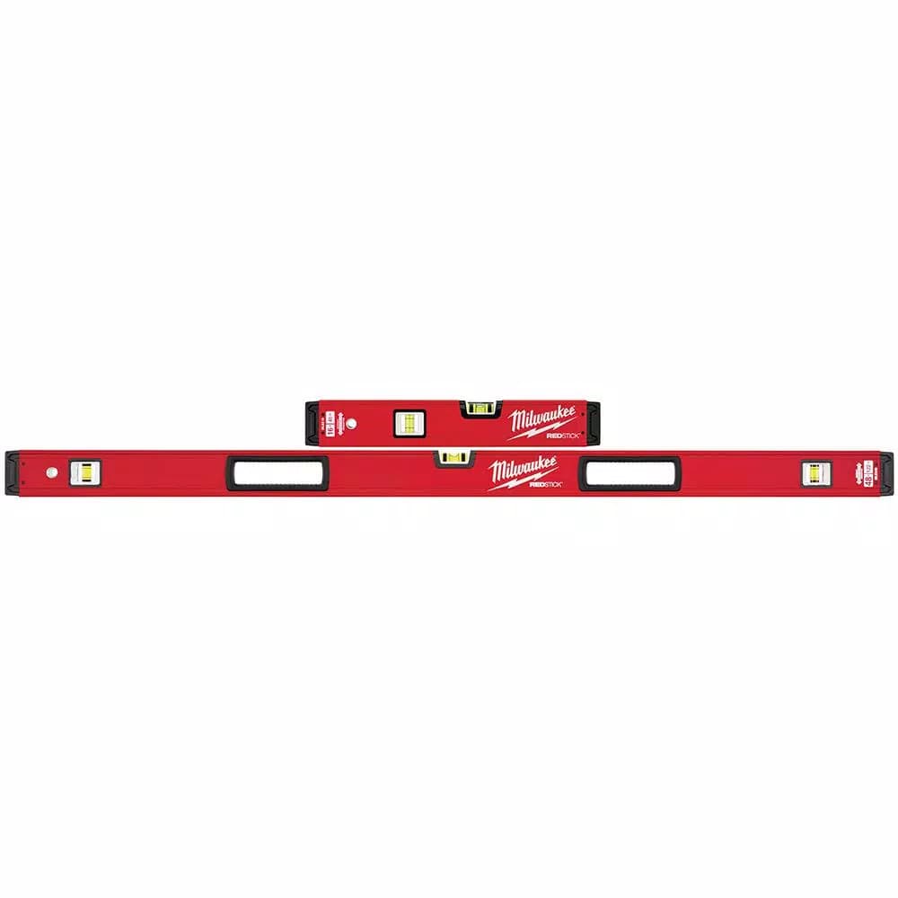 Milwaukee REDSTICK Box Level Set, 16 in. and 48 in.
