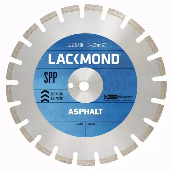 Lackmond SPP Series 12 in. Asphalt and Block Diamond Saw Blade - 1 in. 20 mm Arbor