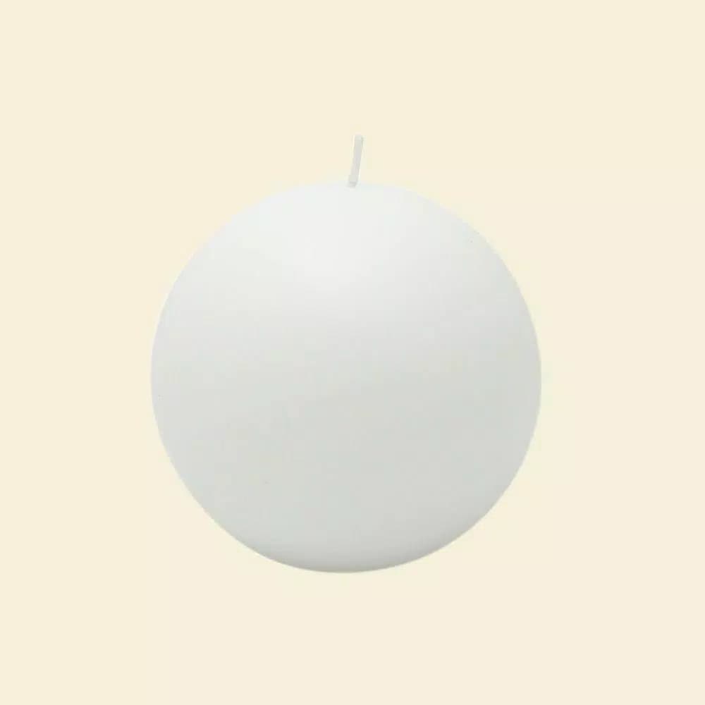 Zest Candle Biedermann and Sons 4 in. White Citronella Ball Candles, Box of 2
