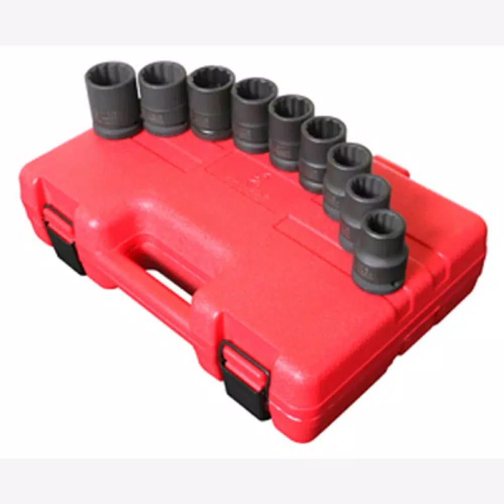 SUNEX TOOLS 3/4 in. Drive 12-Point SAE Thin Wall Impact Socket Set, 9-Piece