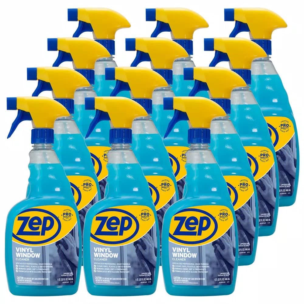 ZEP Vinyl Window Cleaner with Silicone Protectant, 32 oz (Case of 12)