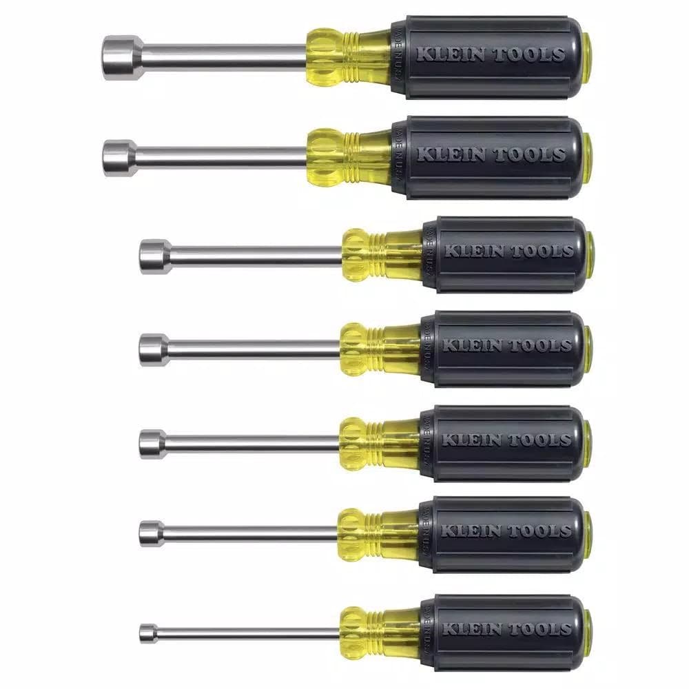 Klein Tools 7-Piece 3 in. Nut Driver Set with Cushion Grip Handles