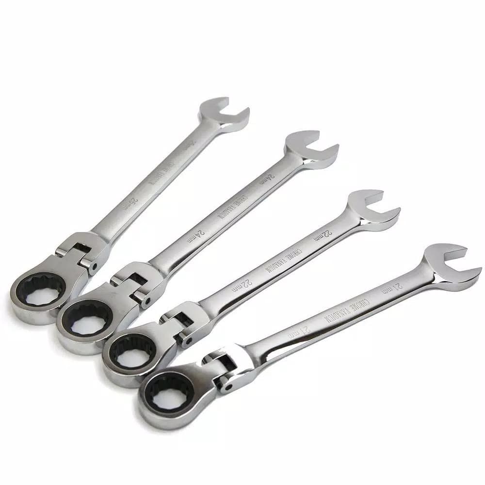 Stark ELITE 4-Piece Metric Flex-Head Ratcheting Wrench Set