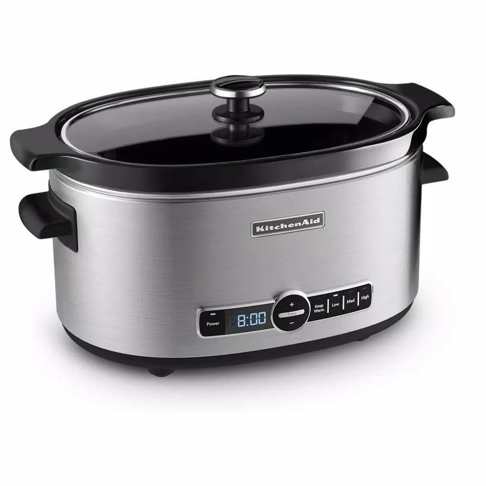 KitchenAid 6 Qt. Programmable Stainless Steel Slow Cooker with Digital Timer