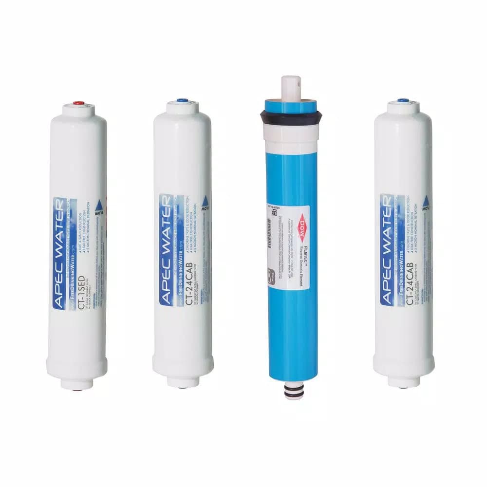APEC Water Systems Replacement Filter Set for RO-CTOP Countertop Reverse Osmosis Systems, 4-Pack
