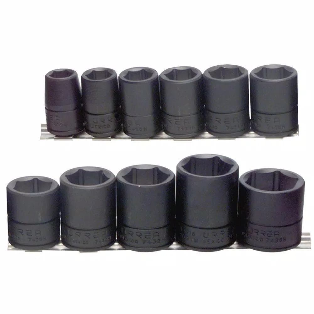 URREA 1/2 in. Drive 6-Point Impact Socket Set, 11-Piece