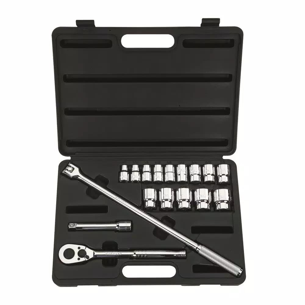 Stanley 17-Piece 1/2 in. Drive SAE Socket Set
