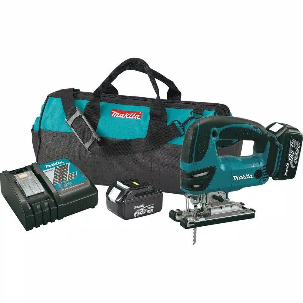 Makita 18V LXT Cordless Jig Saw Kit with 2 Batteries and Rapid Optimum Charger