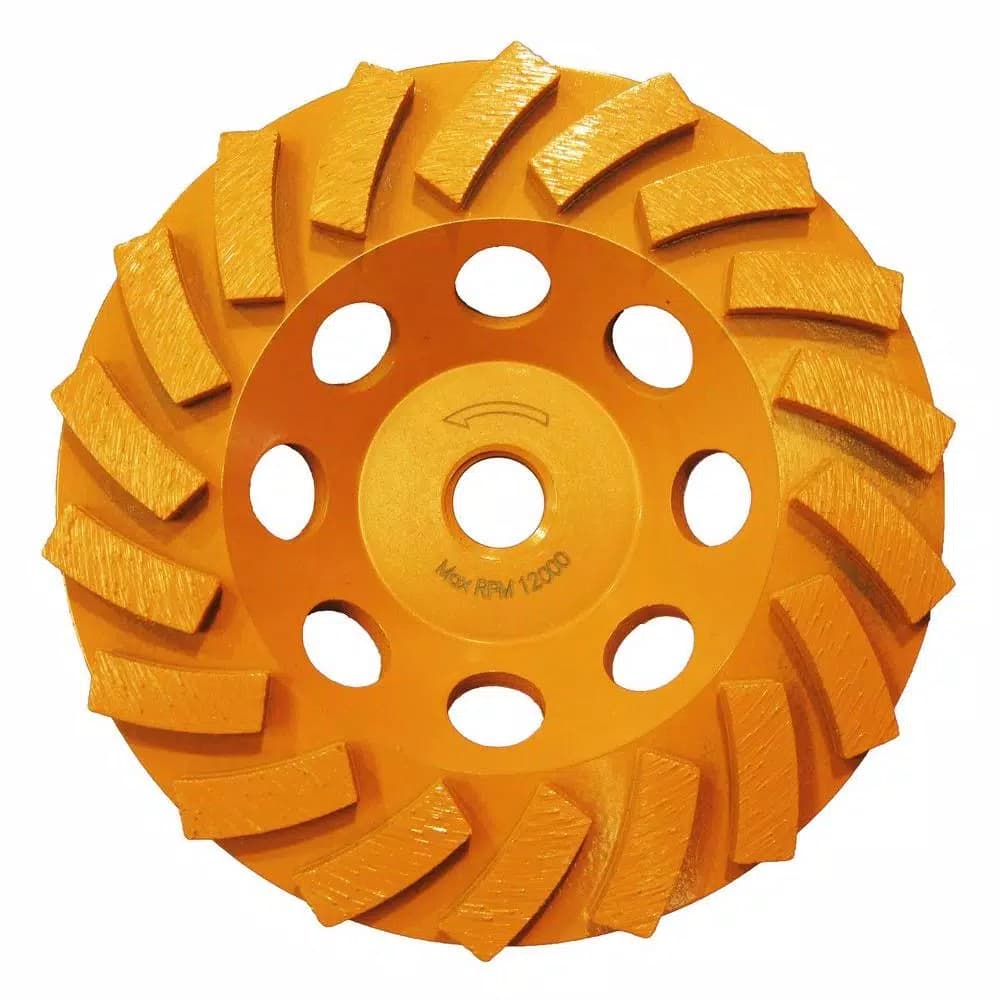RIDGID 5 in. 18-Segment Turbo Diamond Cup Grinding Wheel
