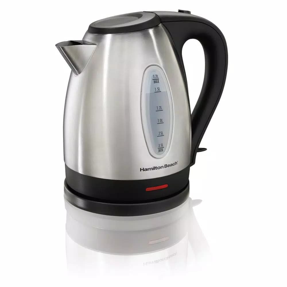 Hamilton Beach 1.7L Stainless Steel Electric Kettle, 7-Cup Rapid Boil