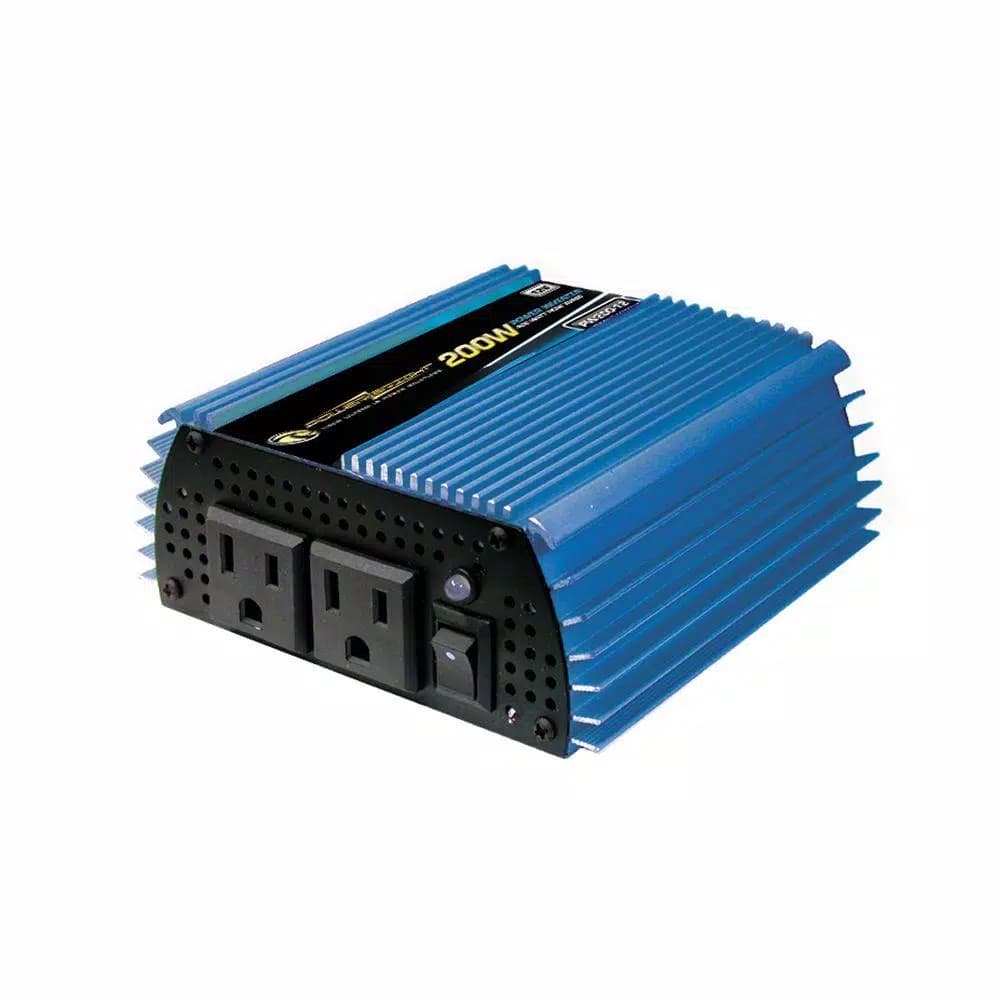 Power Bright 200-Watt 12V DC to 120V AC Power Inverter with Dual Outlets