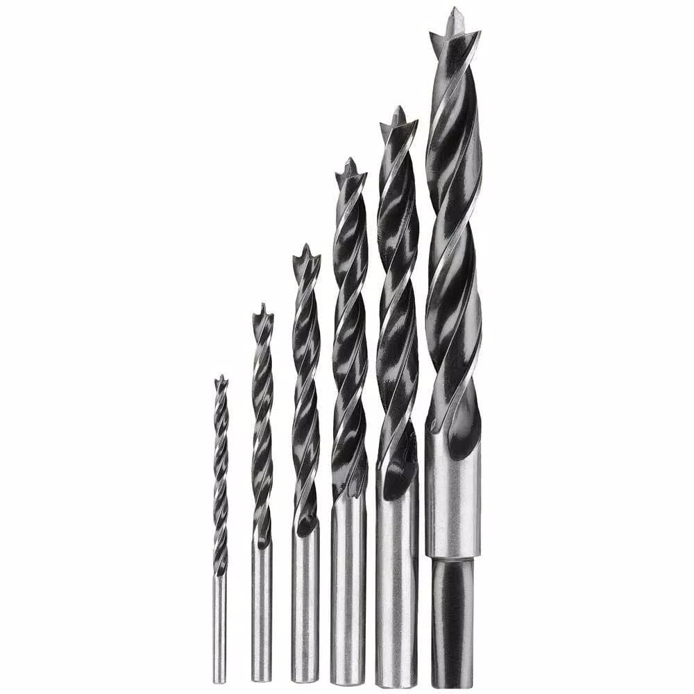 DEWALT 6-Piece High Speed Steel Brad-Point Drill Bit Set