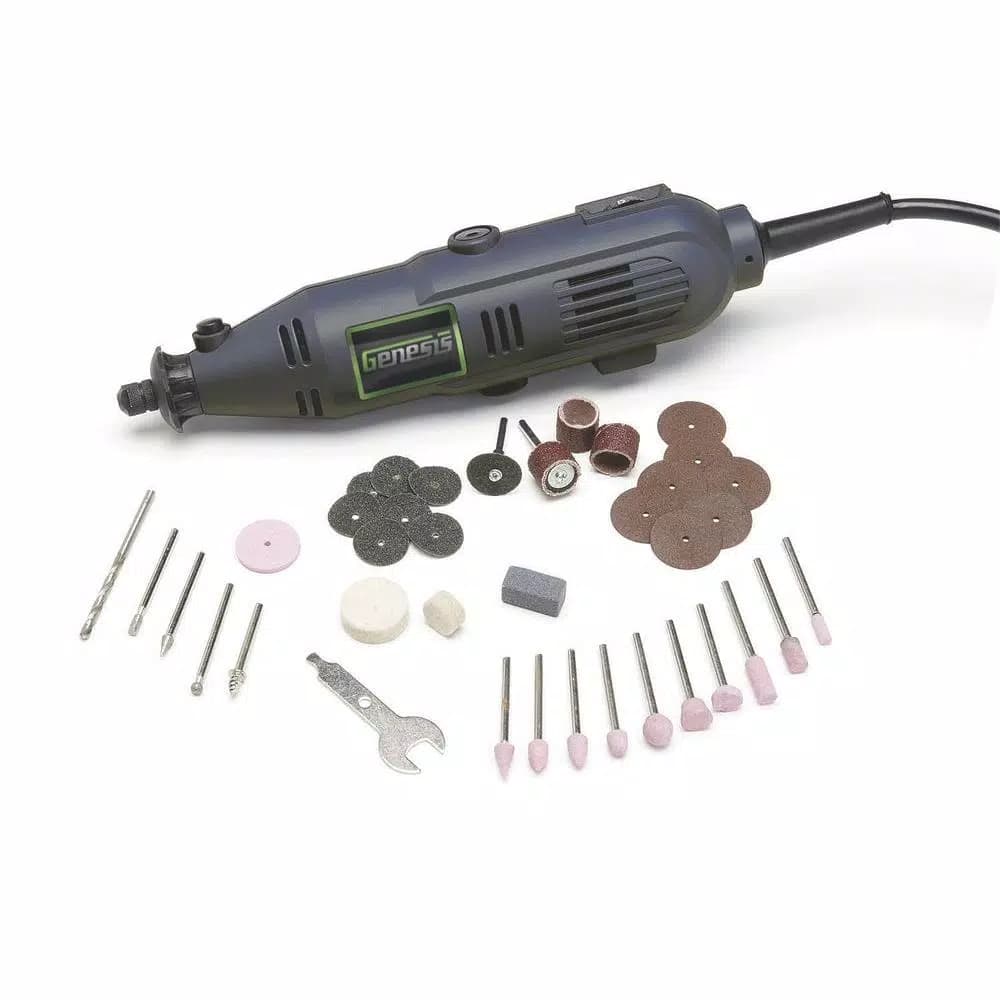 Genesis GRT2103-40 1 Amp Variable Speed Rotary Tool Kit with 40 Accessories and Storage Case
