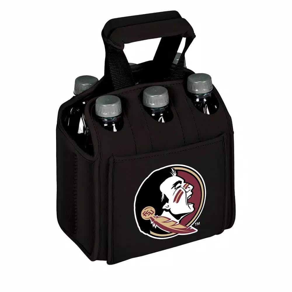 Picnic Time Florida State University Seminoles 6-Bottle Insulated Neoprene Beverage Carrier - Black