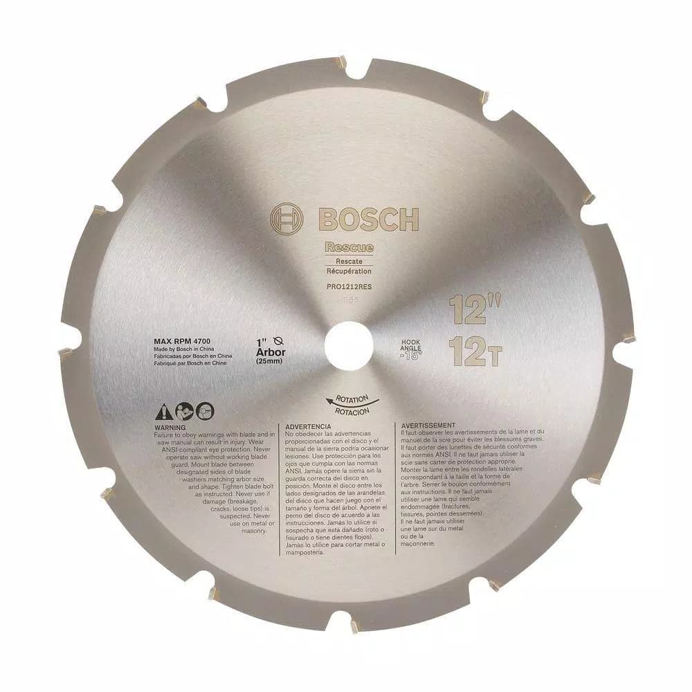 Bosch 12 in. Rescue Blade Carbide Circular Saw Blade for Emergency Demolition