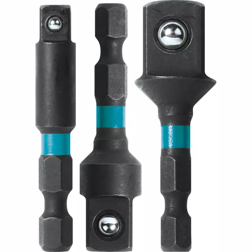 Makita ImpactX 2 in. Modified S2 Steel Socket Adapter Set, 3-Pack