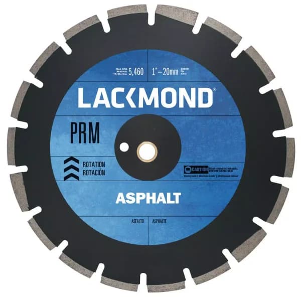 Lackmond PRM Series 16 in. Asphalt and Block Diamond Saw Blade - 1 in. 20 mm Arbor