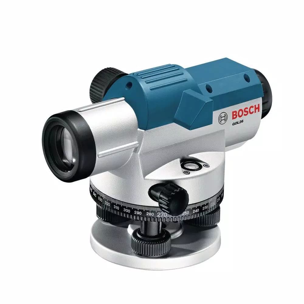 Bosch 8 in. Automatic Optical Level with 26x Magnification, 3-Piece Set