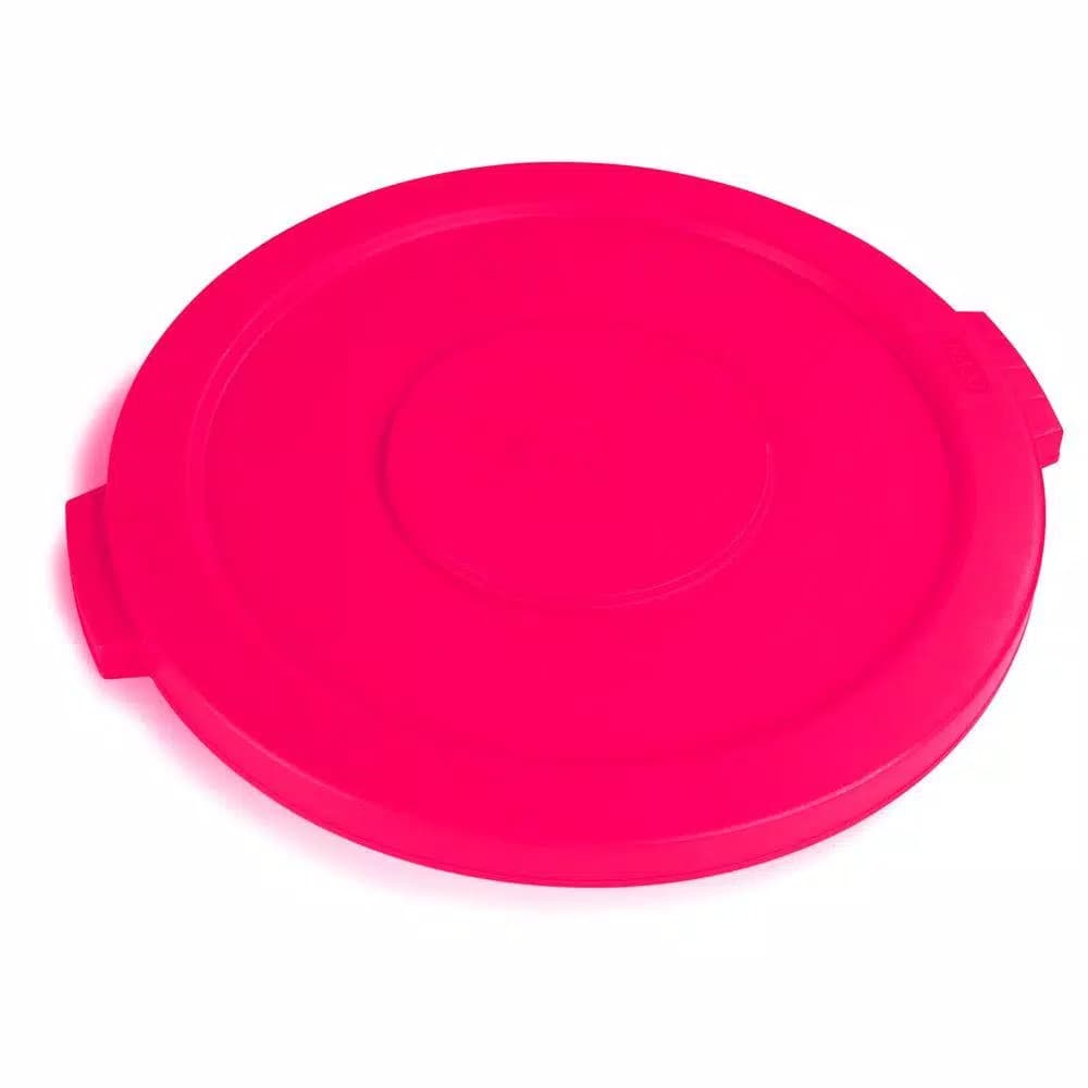 Carlisle Bronco 10 Gal. Red Round Trash Can Lid, 6-Pack