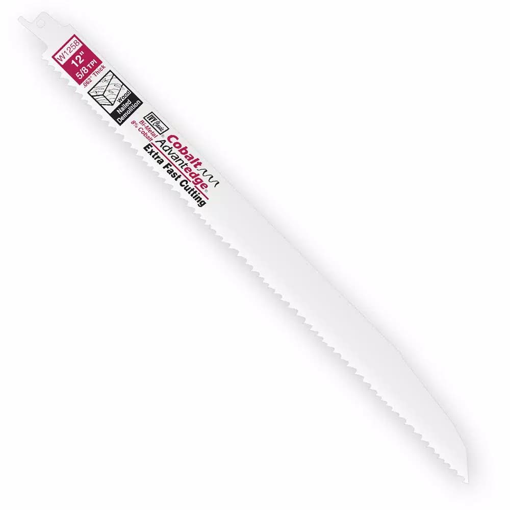 Ivy Classic 12 in. Bi-Metal Reciprocating Saw Blades, 5/8 TPI for Wood and Nails, 5-Pack