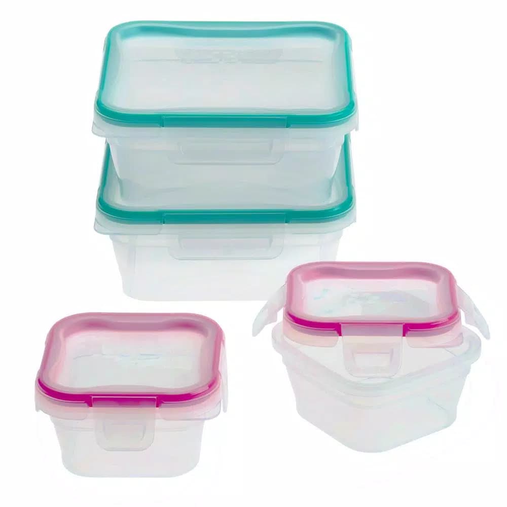 Snapware Total Solutions 8-Piece Plastic Food Storage Set with Airtight Leak-Proof Lids