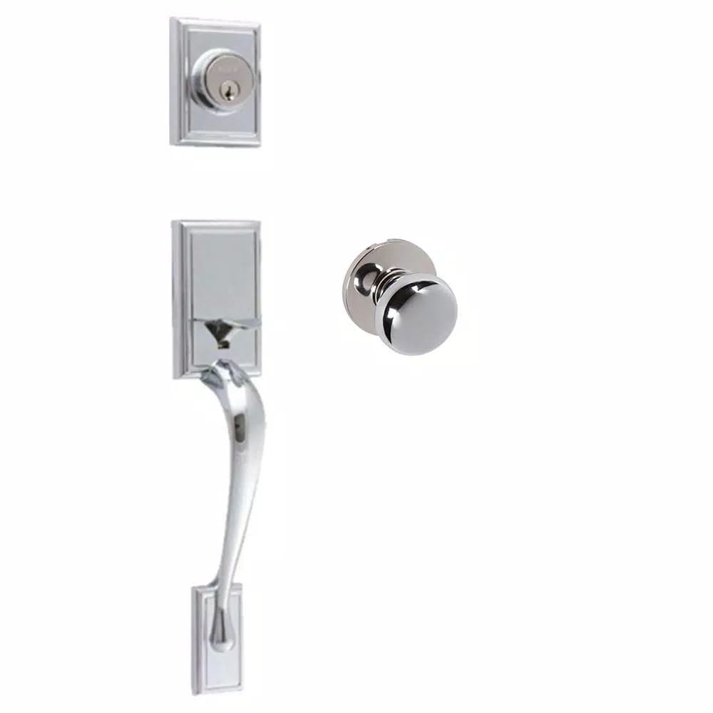 Delaney Kellington Polished Chrome Single Cylinder Deadbolt Entry Door Handleset