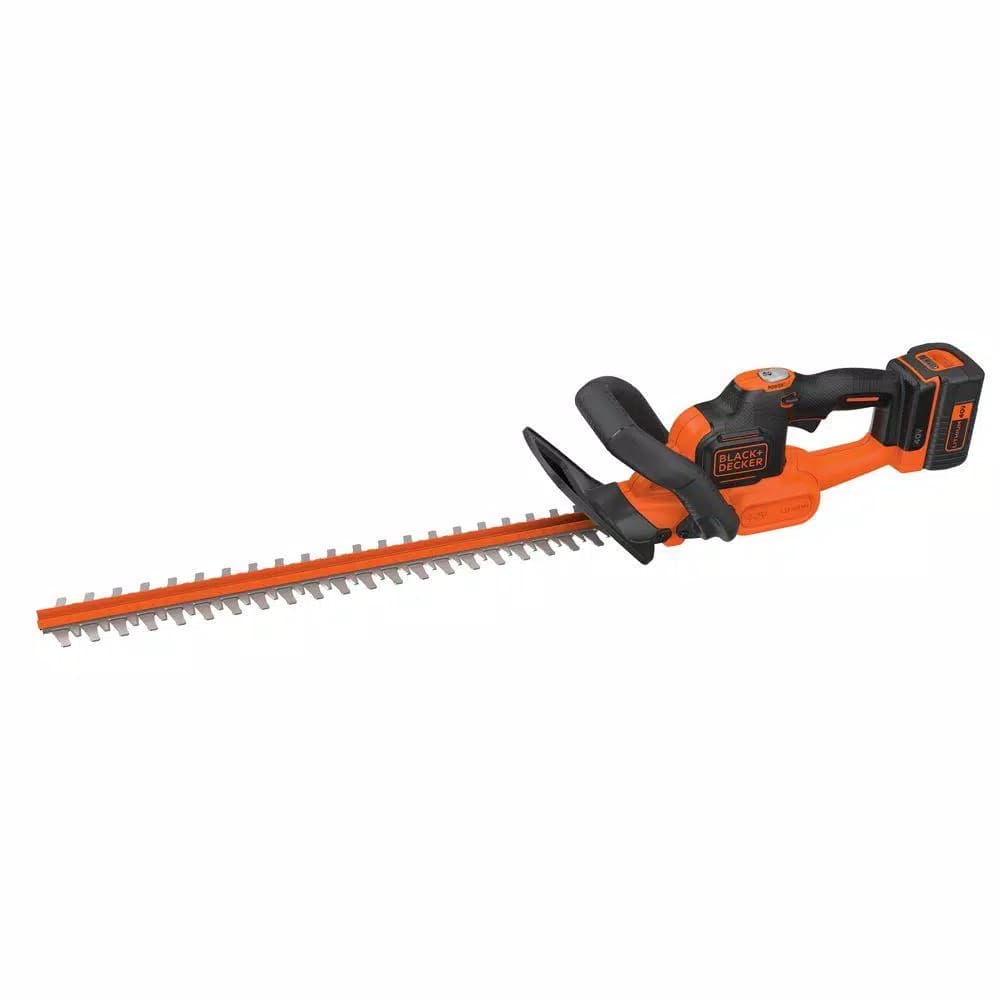 BLACK+DECKER 40V MAX Cordless POWERCUT Hedge Trimmer with 1.5 Ah Battery and Charger, 24 in.