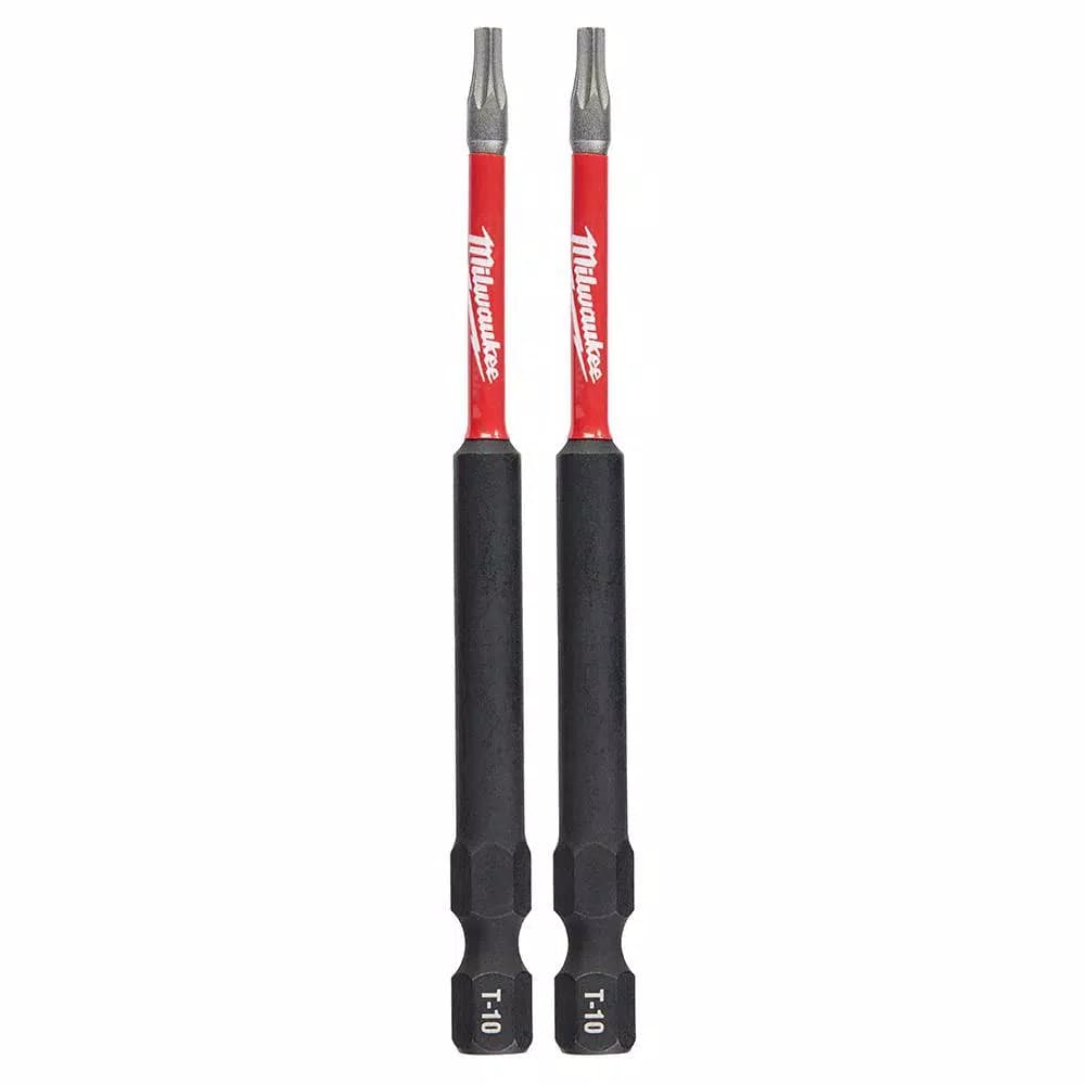 Milwaukee SHOCKWAVE Torx #10 3.5 in. Impact Duty Steel Screwdriver Bits, 5-Pack