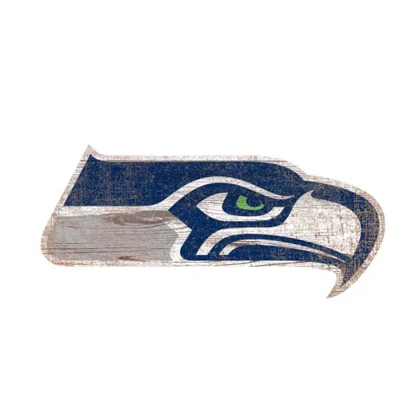 Adventure Furniture Fan Creations NFL Seattle Seahawks Distressed Logo Wood Cutout Wall Sign