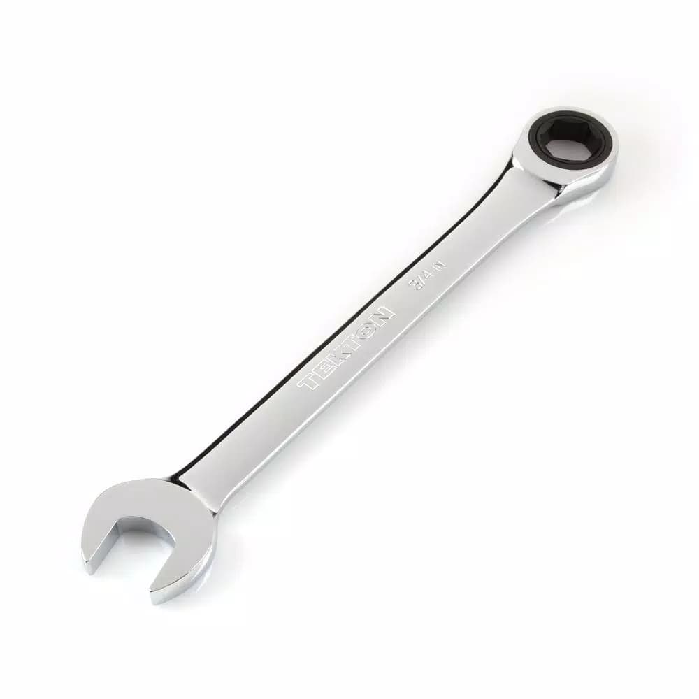 TEKTON 3/4 in. Ratcheting Combination Wrench, 72-Tooth Gear, 6-Point Box End