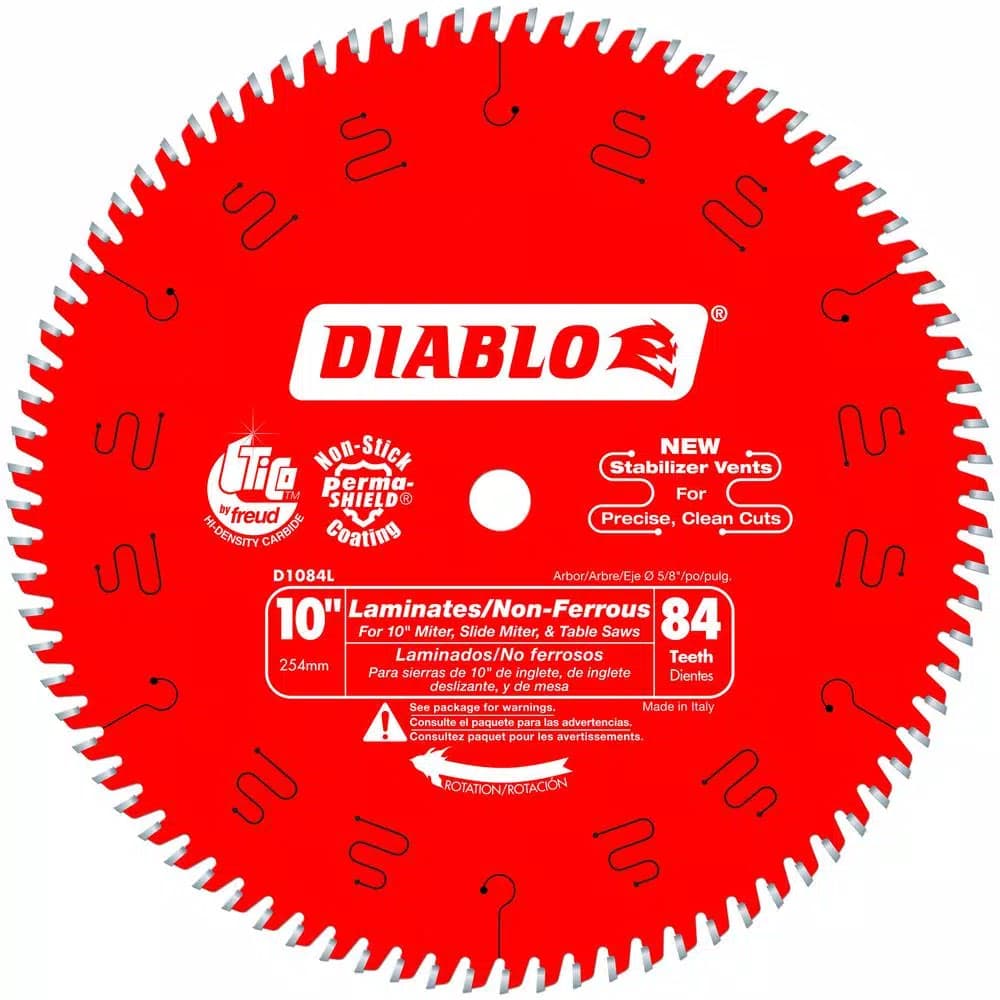 Diablo 10 in. x 84-Tooth Non-Ferrous Metal & Laminate Carbide Circular Saw Blade