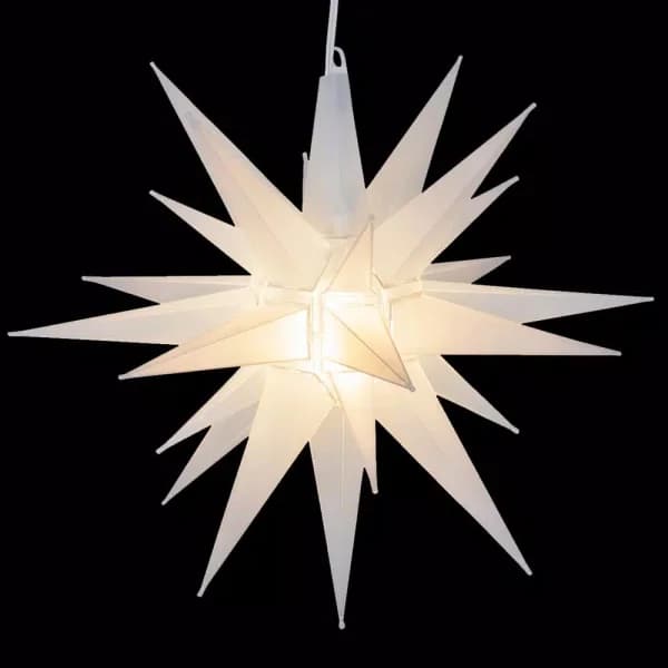 Kringle Traditions 14 in. Illuminated LED Clear Frosted Moravian Star Holiday Decoration
