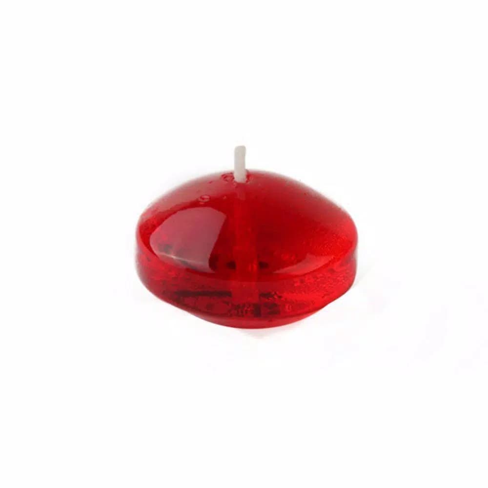 Zest Candle 1.75 in. Clear Red Gel Floating Candles, 12-Pack