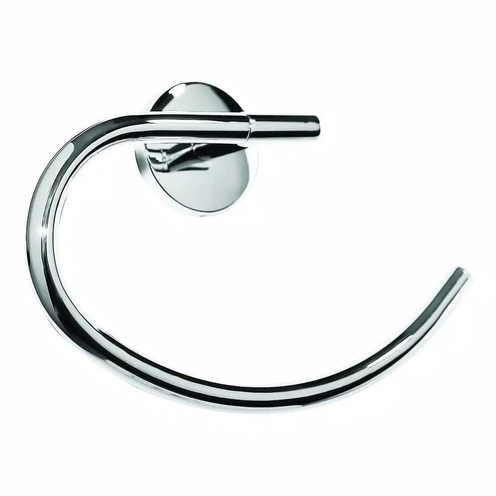 Croydex Hampstead Chrome Hand Towel Ring - Modern Wall Mounted Metal Towel Holder