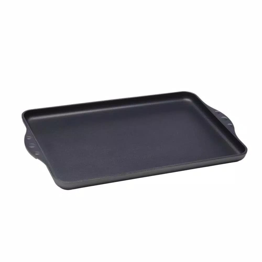 Swiss Diamond Classic Series 17 in. Cast Aluminum Nonstick Double Burner Griddle, Gray