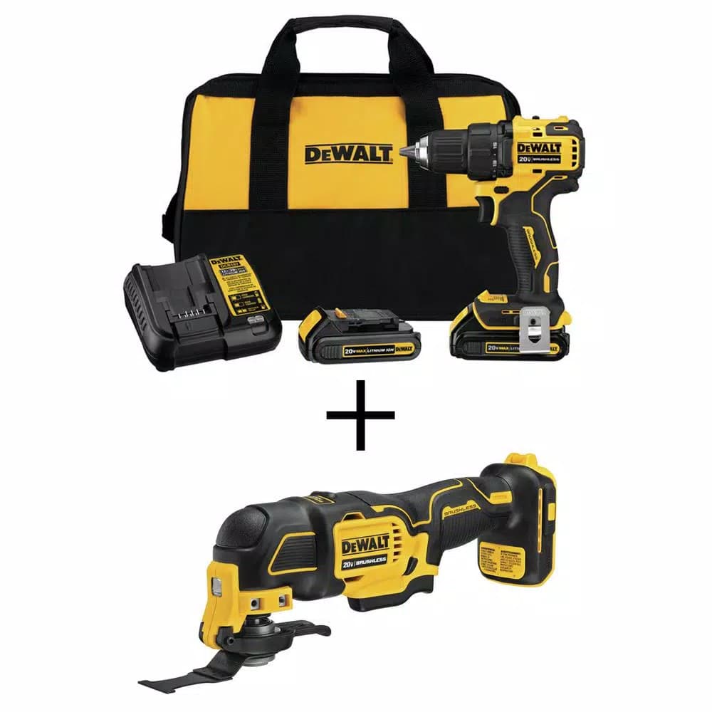 DEWALT 20V MAX ATOMIC Brushless Compact 1/2 in. Drill/Driver & Oscillating Tool Combo Kit