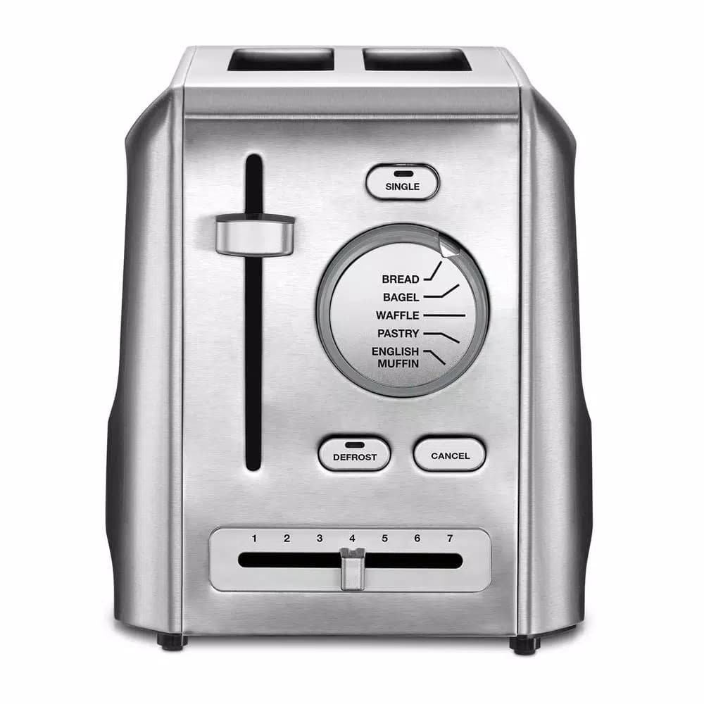 Cuisinart 2-Slice Stainless Steel Toaster with 7 Shade Settings and Crumb Tray