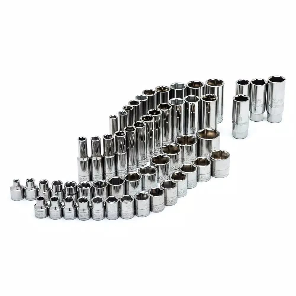 Husky 54-Piece 3/8 in. Drive SAE and Metric Socket Set