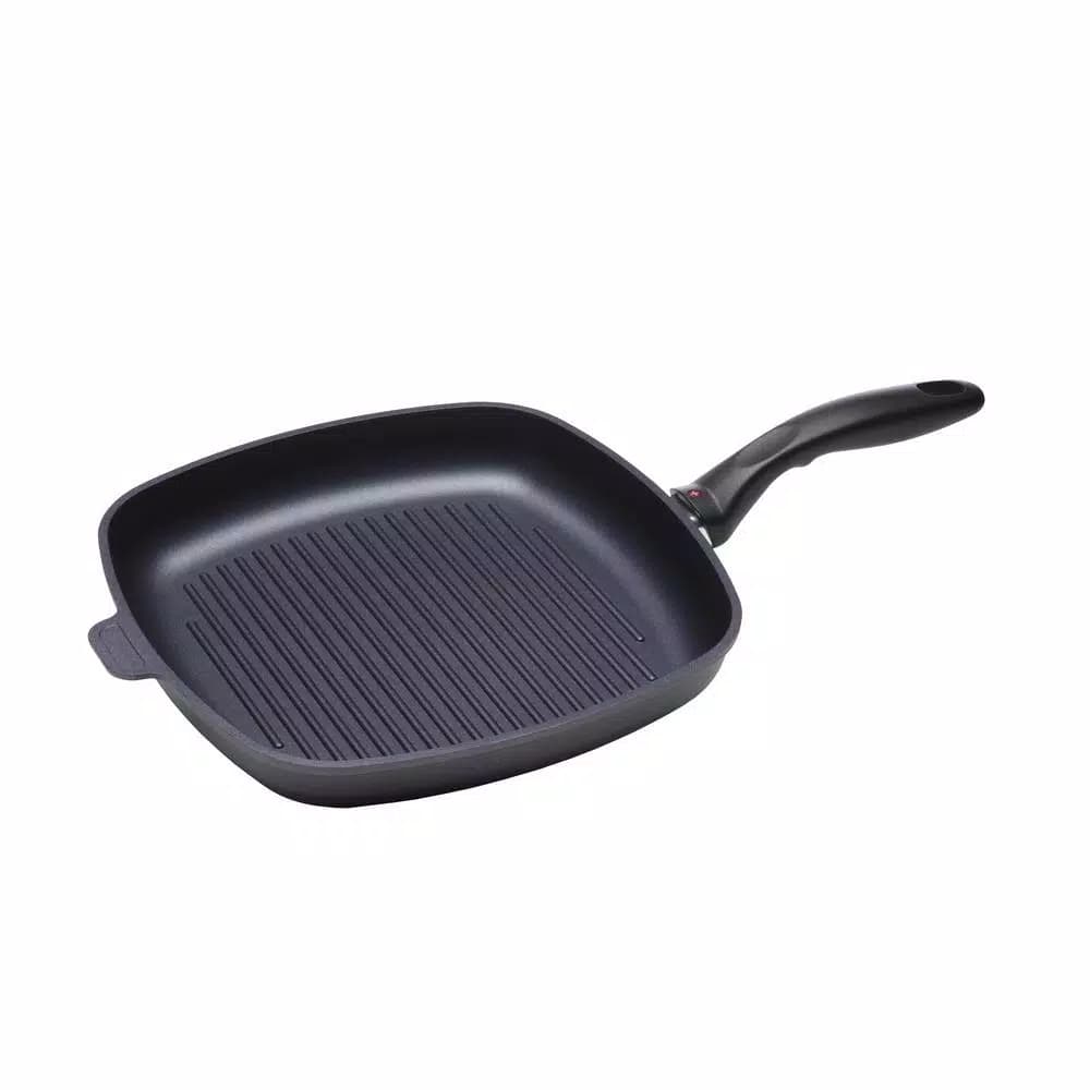 Swiss Diamond Classic Series 12 in. Cast Aluminum Nonstick Square Grill Pan, Gray