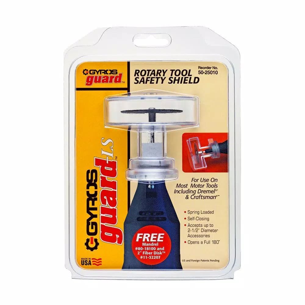 Gyros Guard Large Rotary Tool Safety Shield, 2-1/2 in. Guard Diameter Capacity